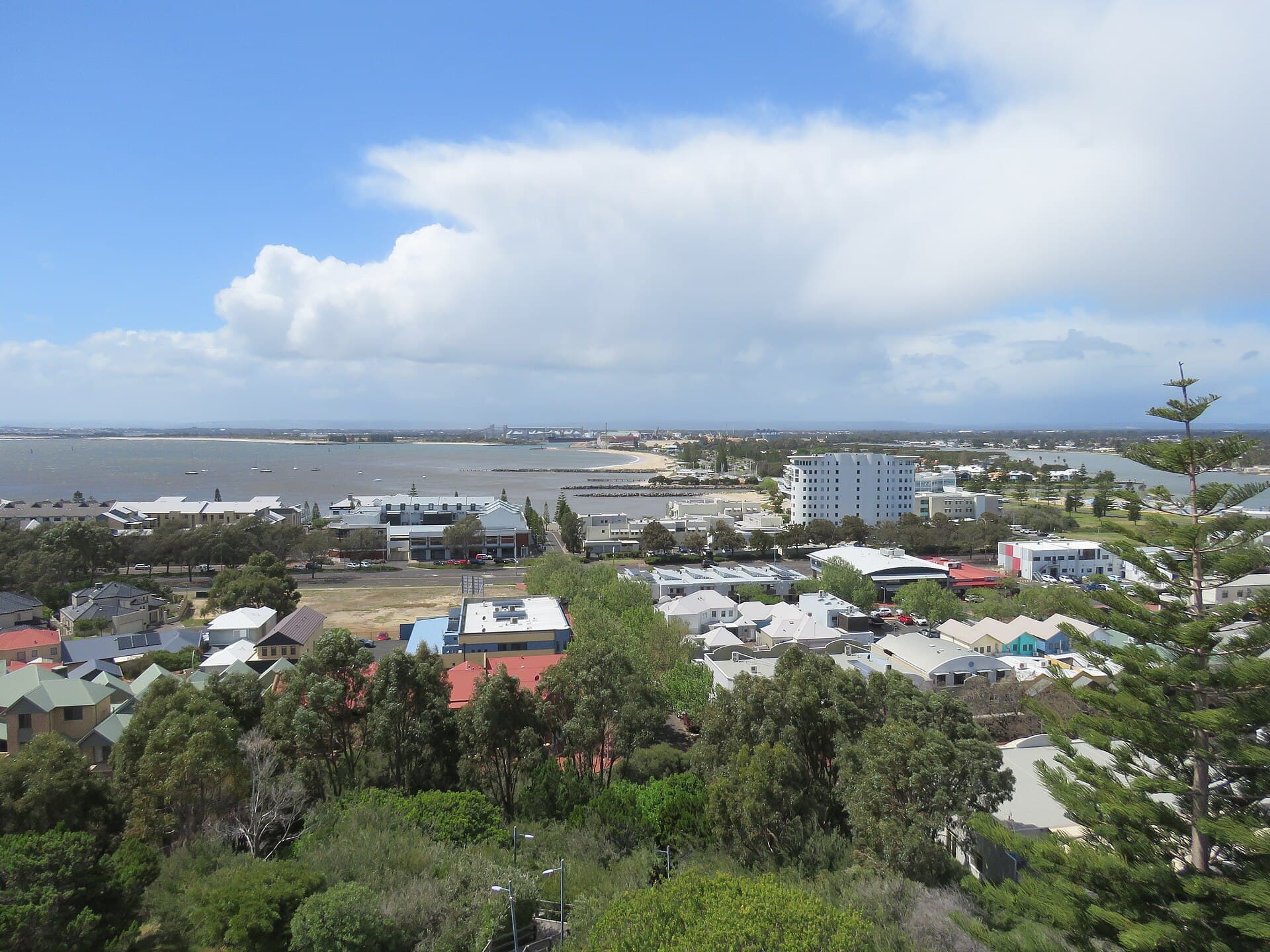 Koombana Bay and the Port of Bunbury seen from Marlston Hill Lookout