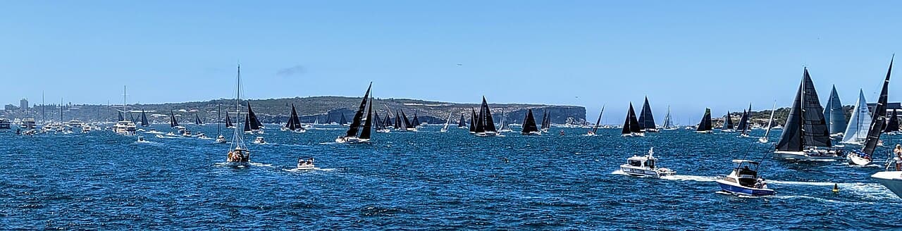 77th Rolex Sydney Hobart Yacht Race at 16 minutes in