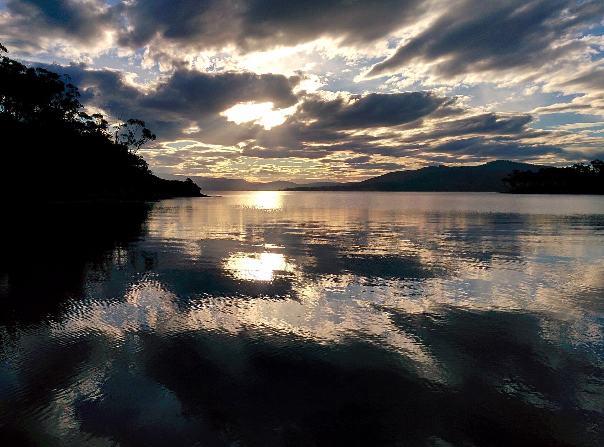 Sunset over Port Cygnet