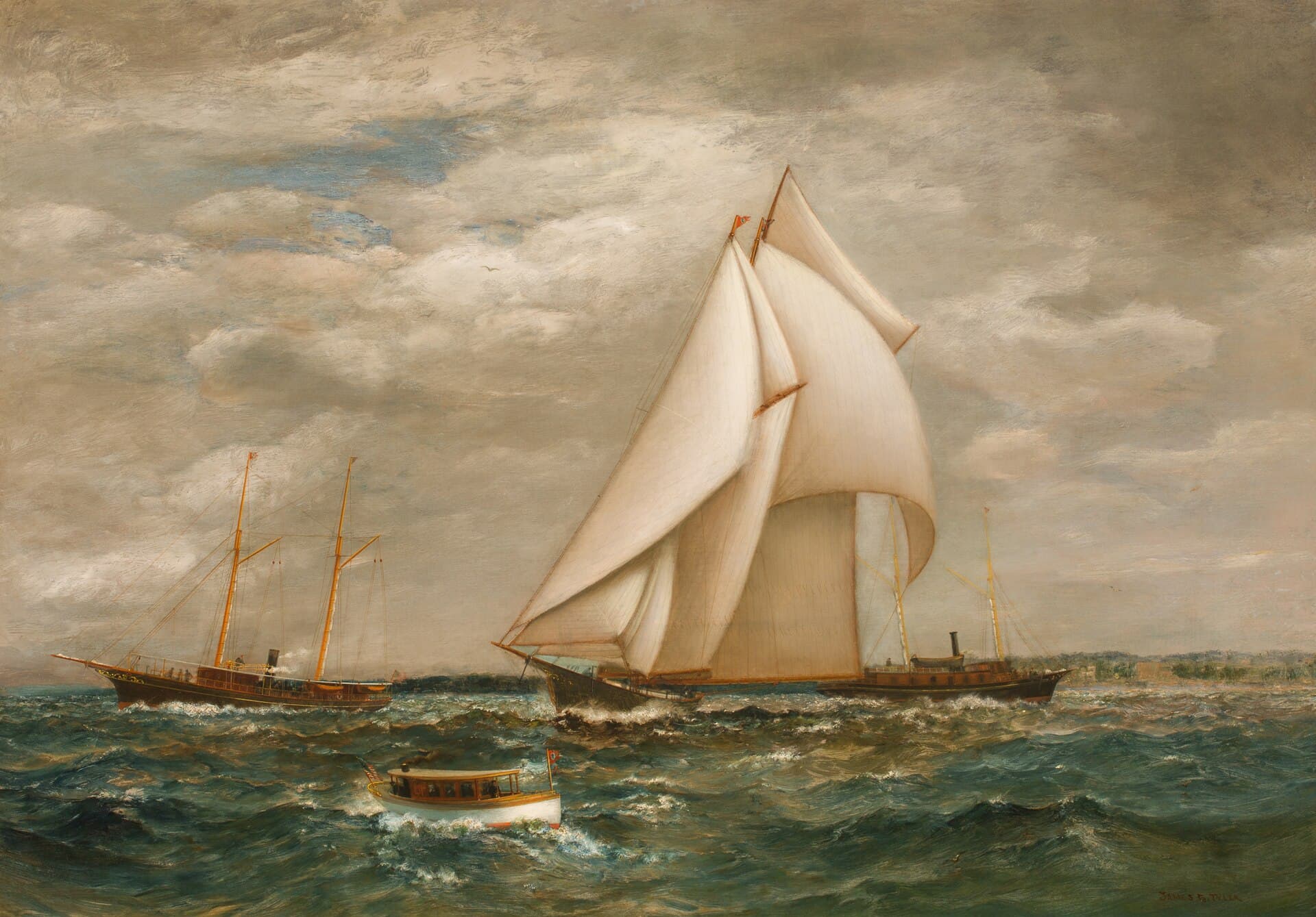 Yacht racing under sail