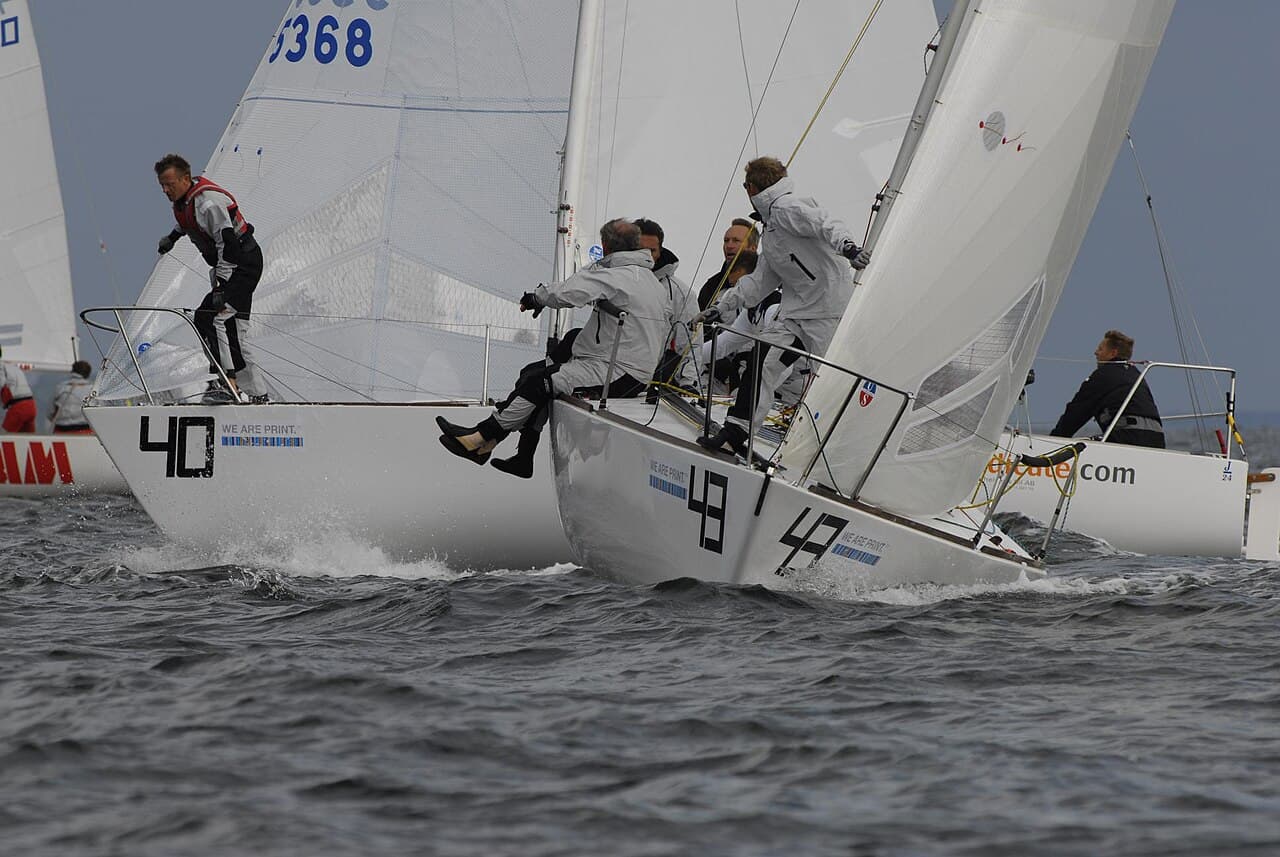 J-24 keelboats racing in the Europameisterschaft 2007 TKO4378