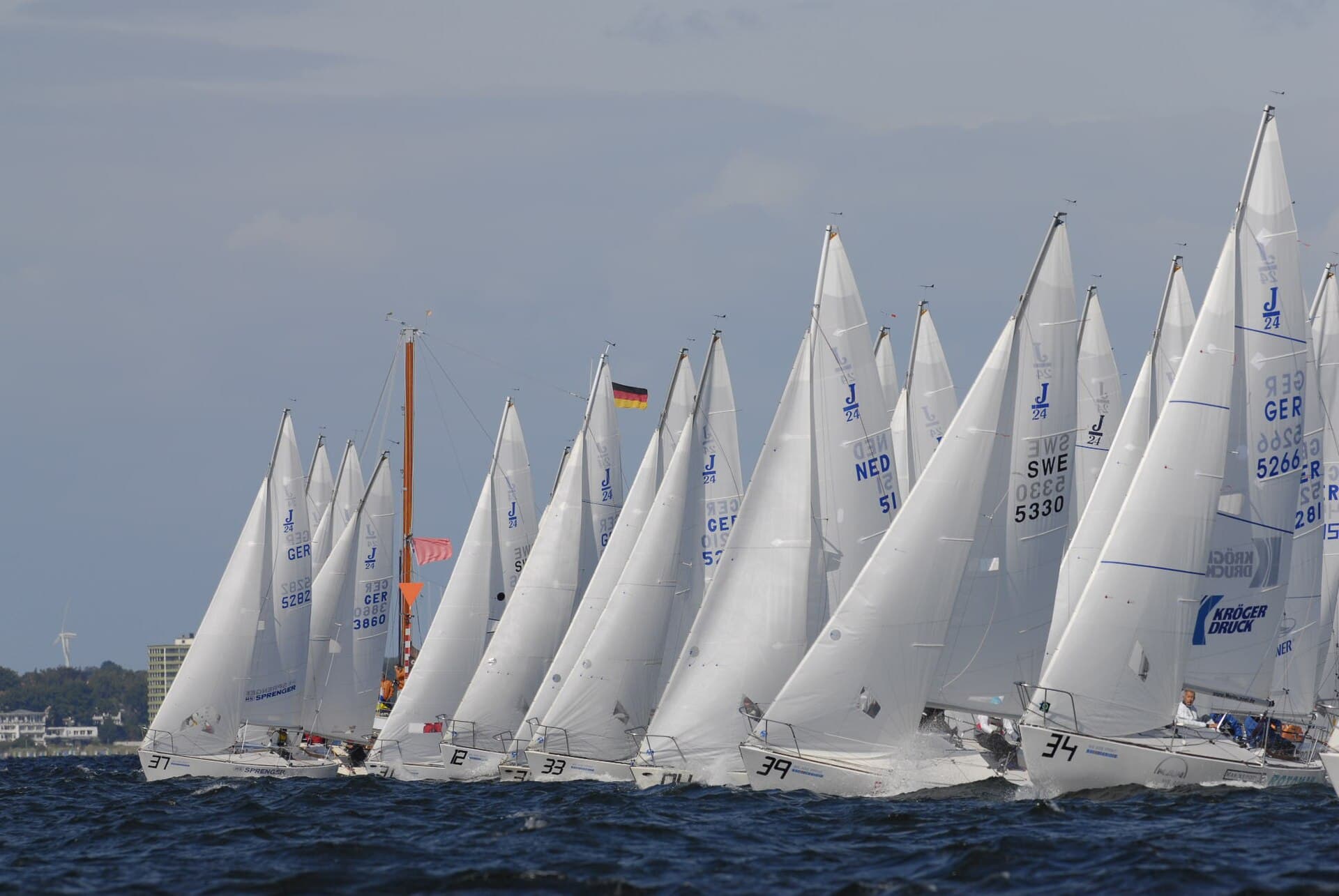 Yacht racing under sail