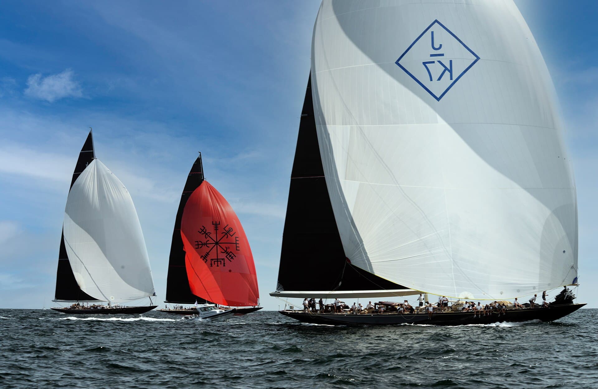 Yacht racing under sail