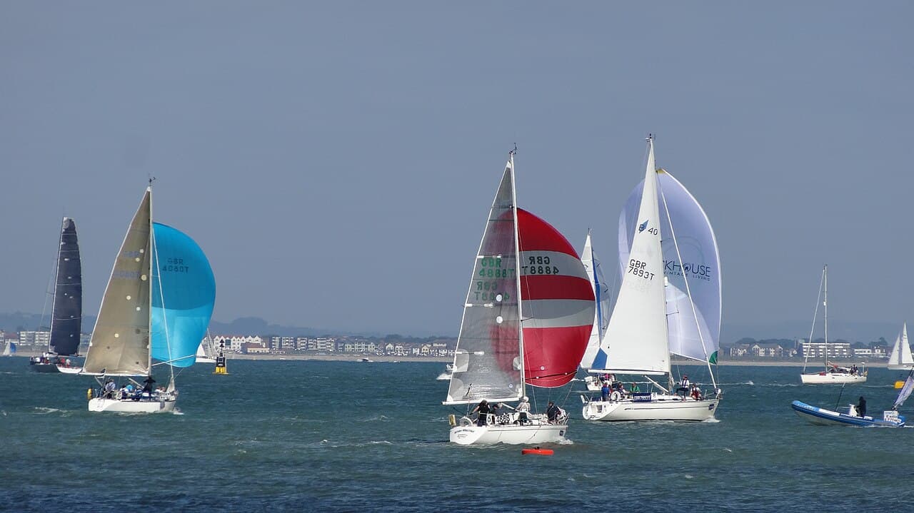 Yachts sailing at Cowes Week 2012 66