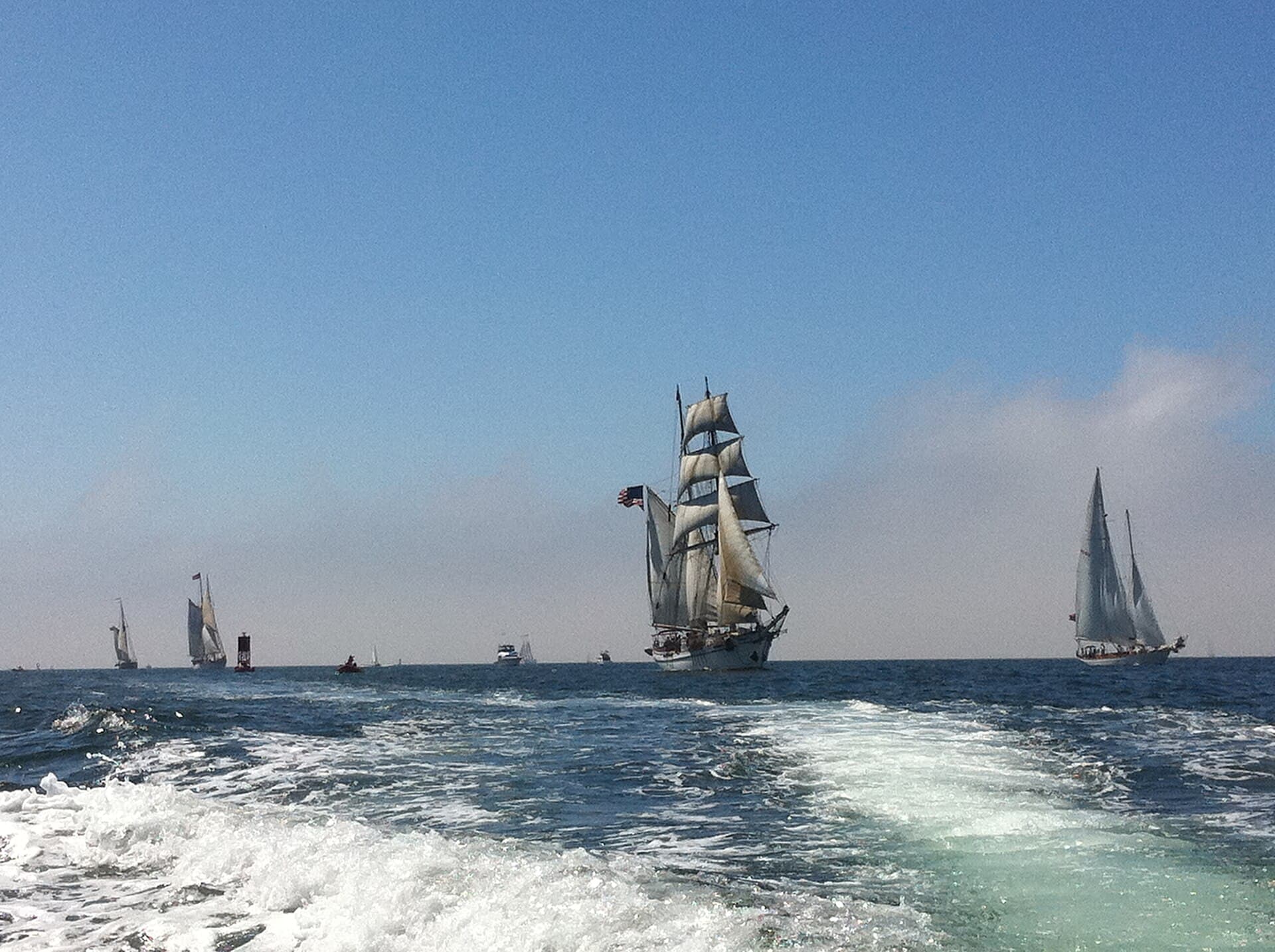 Yacht racing under sail